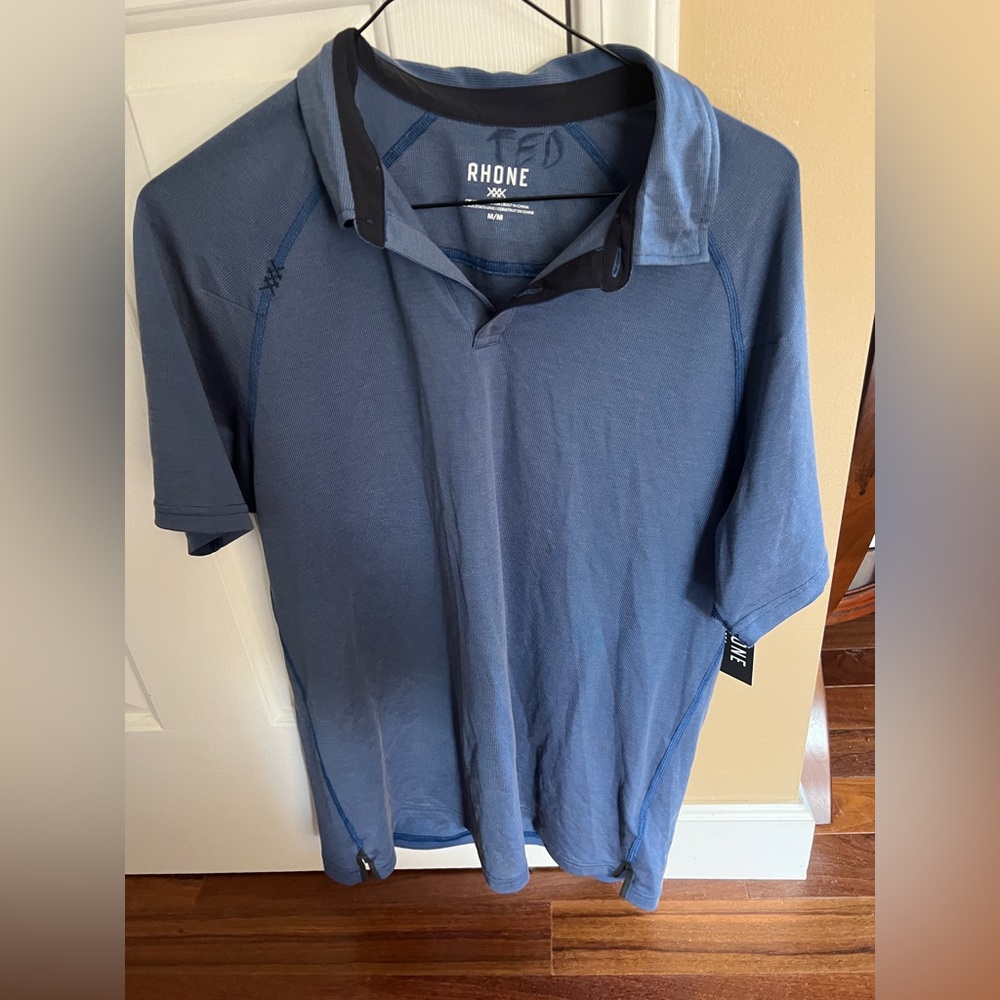 Rhone Men’s Delta Pique Polo size Medium in blue